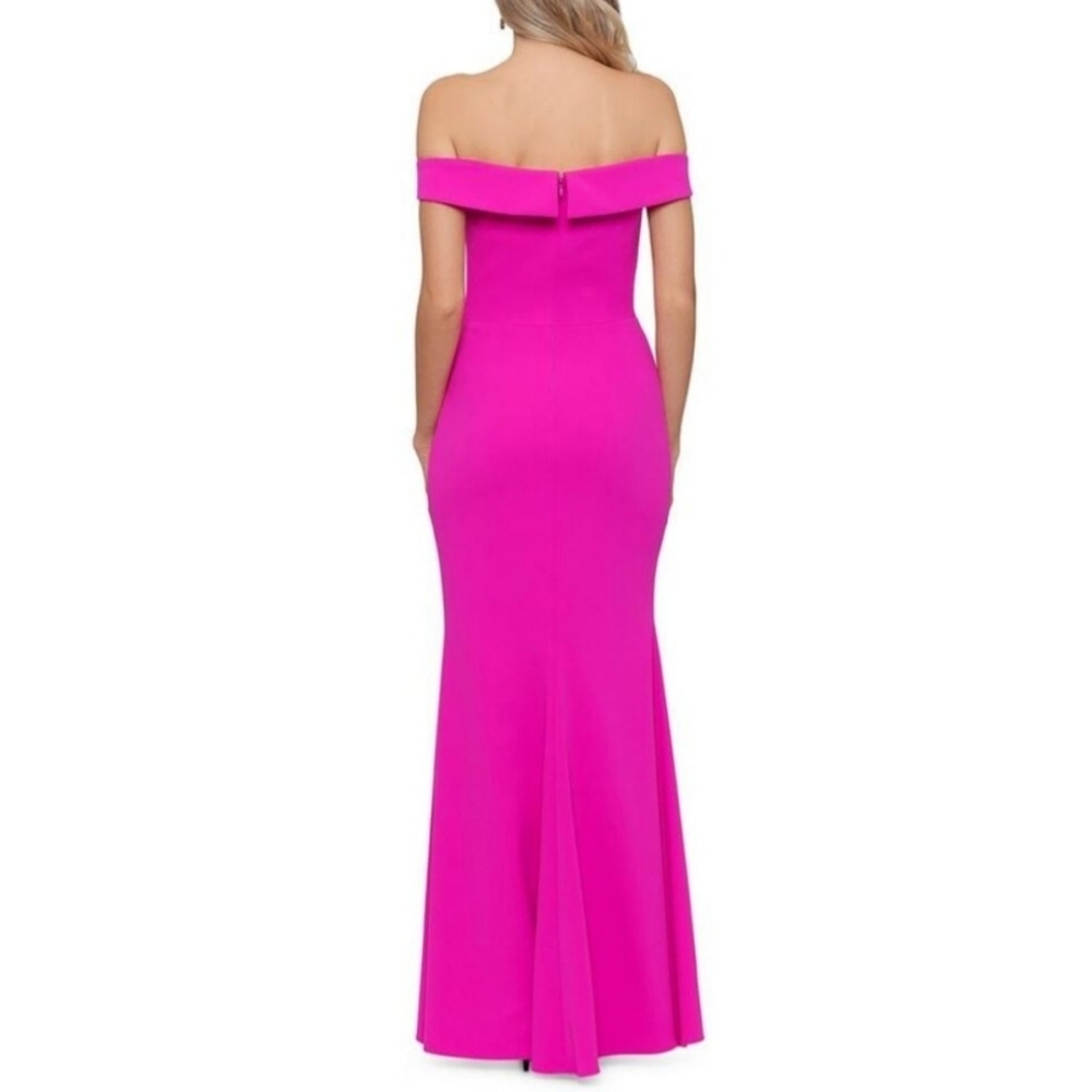 Xscape Women's Petite Evening Asymmetric Dress Size 14 - Picture 4 of 12